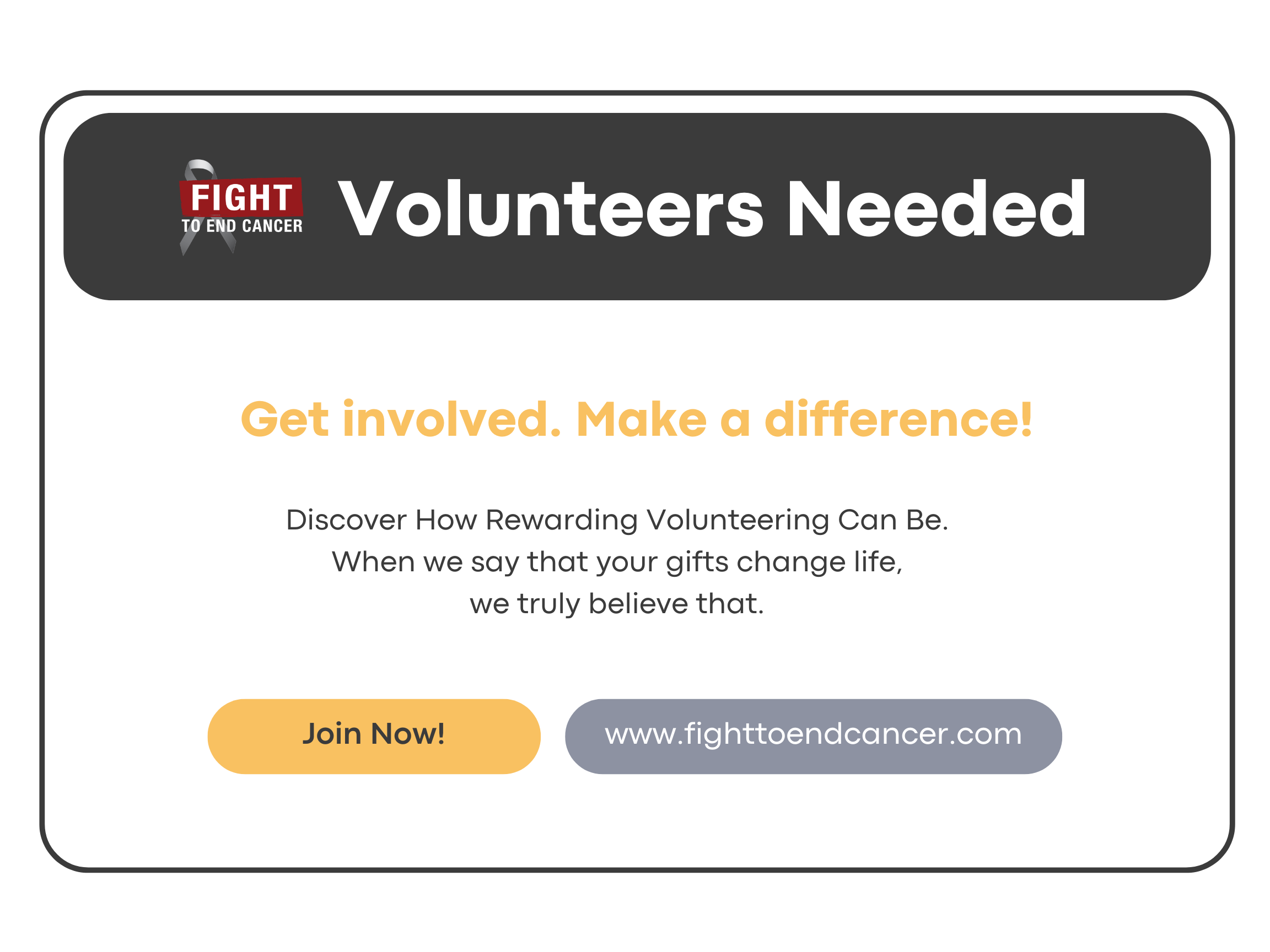 Calling all Social Media Volunteers to Make an Impact. Join The Fight To End Cancer!